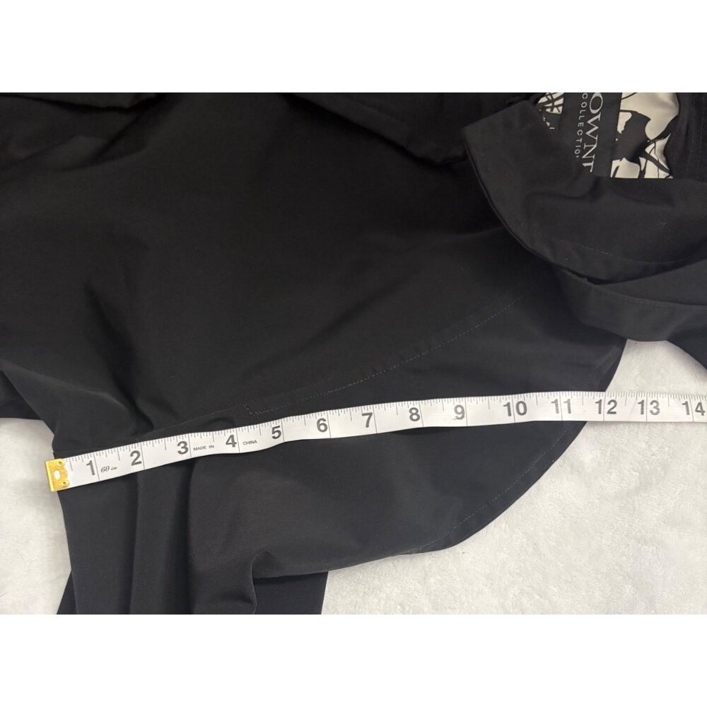 Towne Collection Black Urban Hooded Sleek Contemporary Rain Jacket Womens Large - Picture 12 of 16